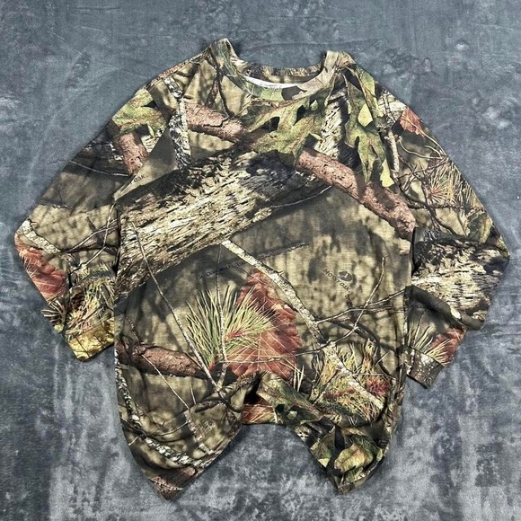 Y2K Red Head Clothing Camo Long Sleeve Shirt - size small - Picture 1 of 6